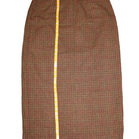 Ralph Lauren Plaid Long Line100% Wool Skirt - Sz 18 - Picture 4 of 7